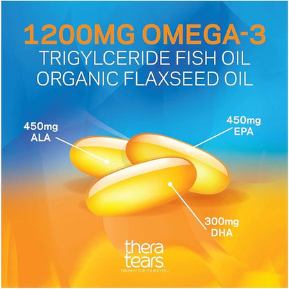 TheraTears 1200mg Omega 3 Supplement 180 Count 1 fl