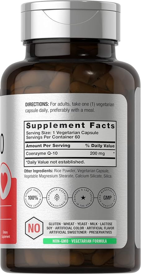 Horbäach CoQ10 Capsules 200mg | 60 Count