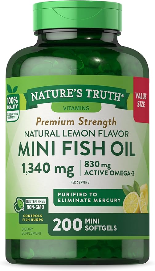 Nature's Truth Fish Oil Omega 3 1340 mg 200 Mini