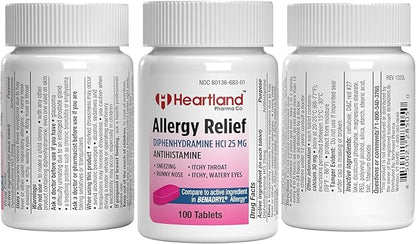 Diphenhydramine HCI | Diphenhydramine Allergy Relief 25 mg 100 Count