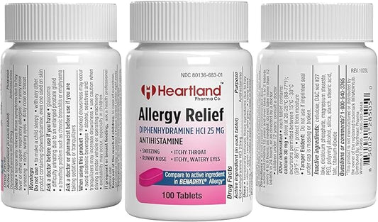 Diphenhydramine HCI | Diphenhydramine Allergy Relief 25 mg 100 Count