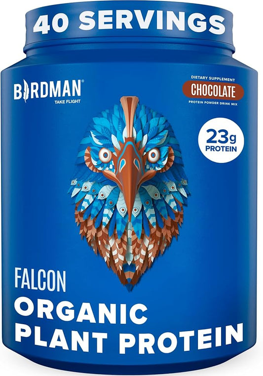 BIRDMAN Falcon Vegan Protein Powder Organic, 40 Servings 2.64lb