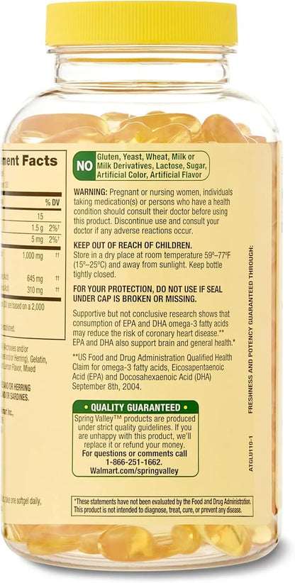 Lual's 45 Diabetes Decoded Bundle Omega-3 Fish Omega-3 Fish Omega-3 Fatty 3 Supplements Omega-3 Fish 1000 mg 180 Soft