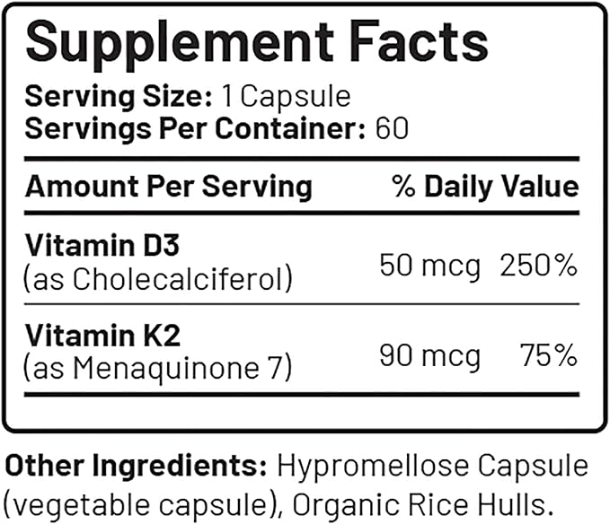 LIVEGOOD™ Vitamin D3 + K2 All 60 Capsules