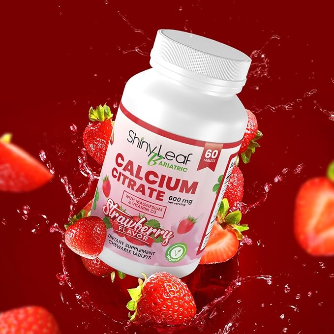 Shiny Leaf Bariatric Calcium Citrate 600 60 Ct D3, Natural (2 Months)