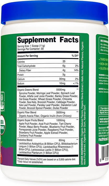 Nutricost Organic Super Greens Powder (30