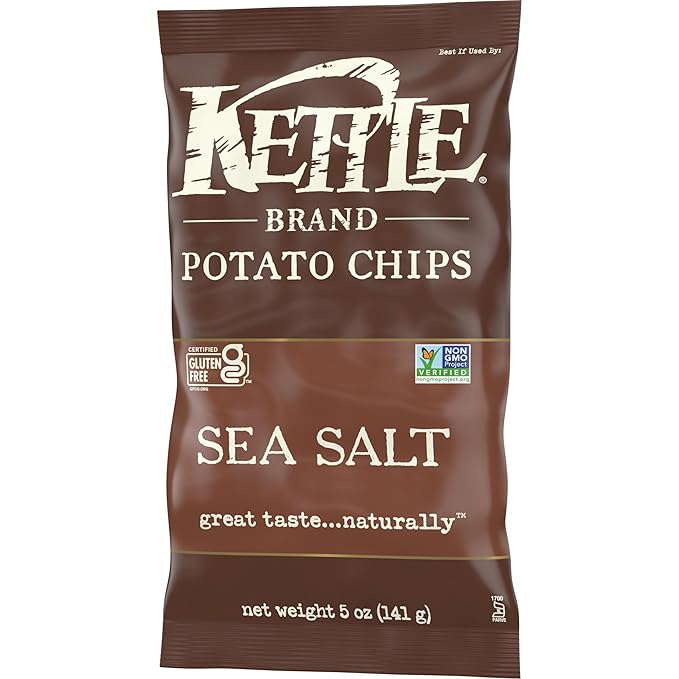 Kettle Brand Potato Chips, Sea Salt Kettle Chips, 5 Oz