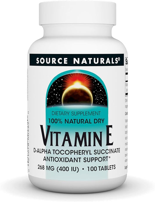 Source Naturals Vitamin E, 400 iu 100 Tablets