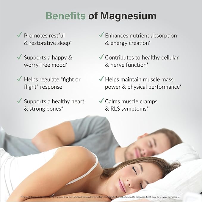 Organixx Magnesium Supplement, Natural Calm Magnesium B6 and (60 Count)