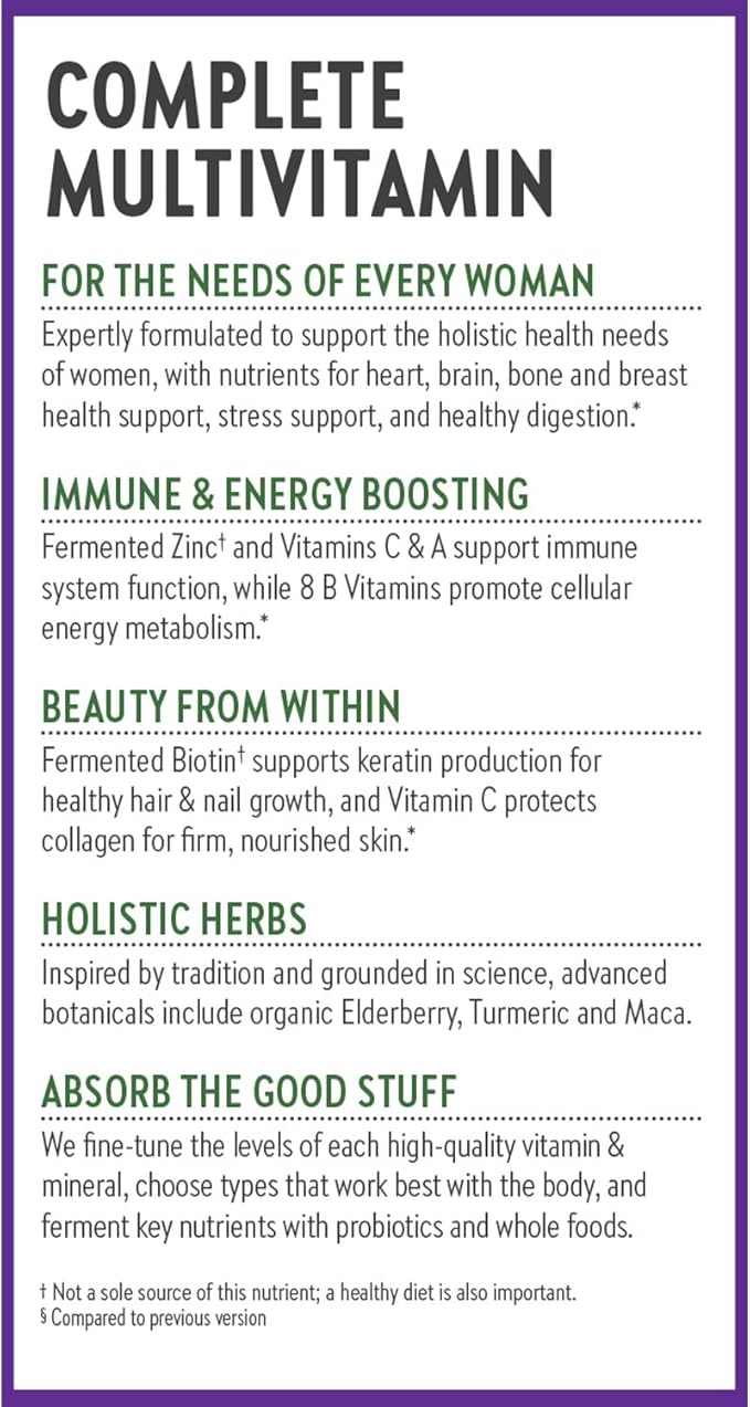 New Chapter Women's Multivitamin for Immune, 20+ Nutrients 72 Count