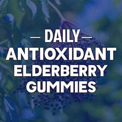 Immune Support Gummies - Powerful Sambucus Elderberry Gummies with Elderberry Extract, Zinc & Vitamin C Gummy, Max Potency Natural Vegan Immune Support Supplement for Adults & Children - 120 Gummies