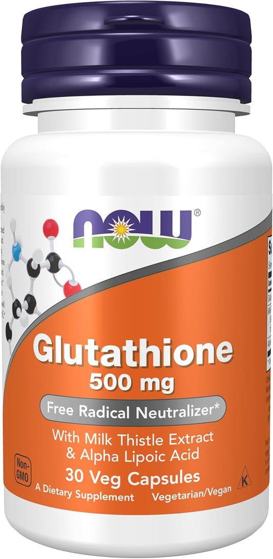 NOW Supplements, Glutathione 500 mg, 30 Veg
