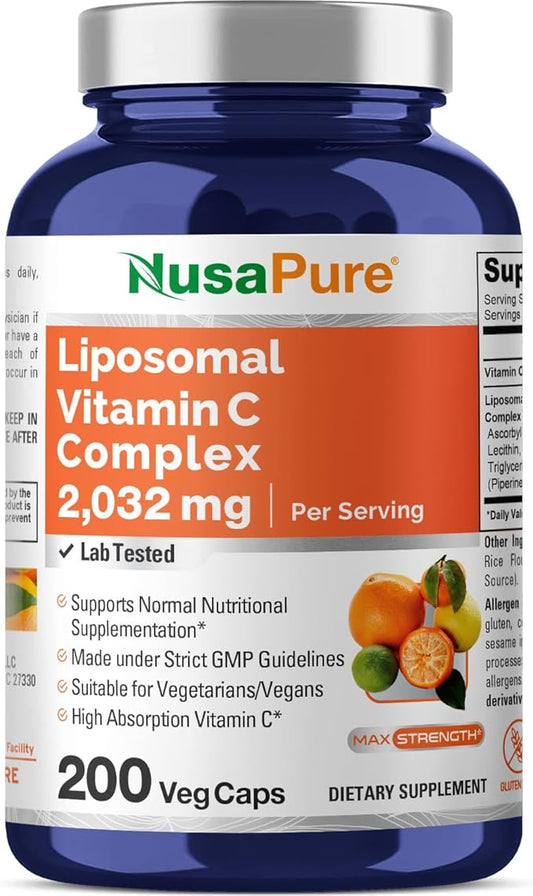 NusaPure Liposomal Vitamin C 2032mg 200 Veggie
