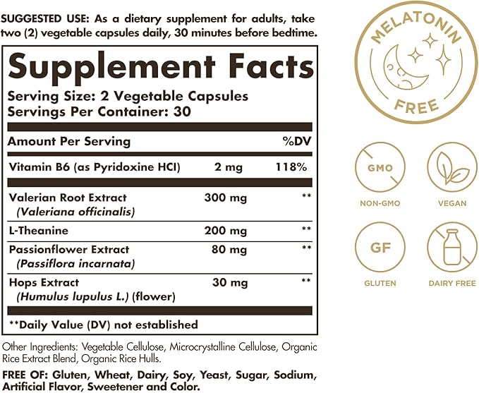 Solgar Sleep & Stress Support, 60 30 servings