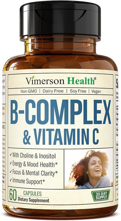 Vitamin B Complex with Vitamin C 8 High B1, B2, B2, B3, B3, B5, B5, B6, B6, B7, B7, Vitamin B12 +