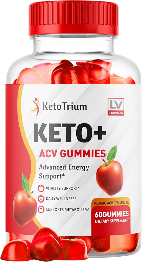 Keto Trium Keto ACV Gummies Advanced Formula, 60 Gummies for 1 Month