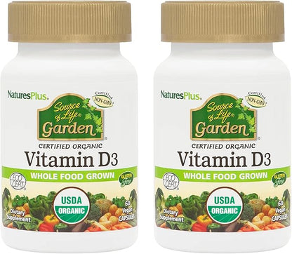Natures Plus Source of Life Garden D3 - 5000 iu, 60 Vegan 30 Servings
