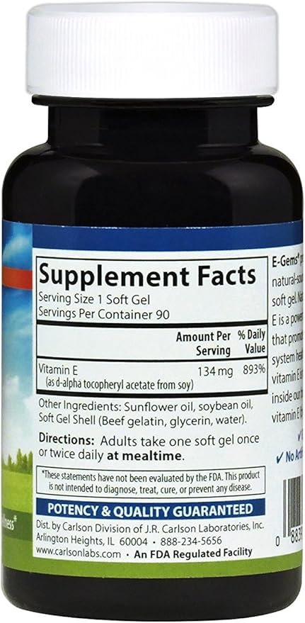 Carlson E-Gems 200 IU (134 mg), 90 Soft