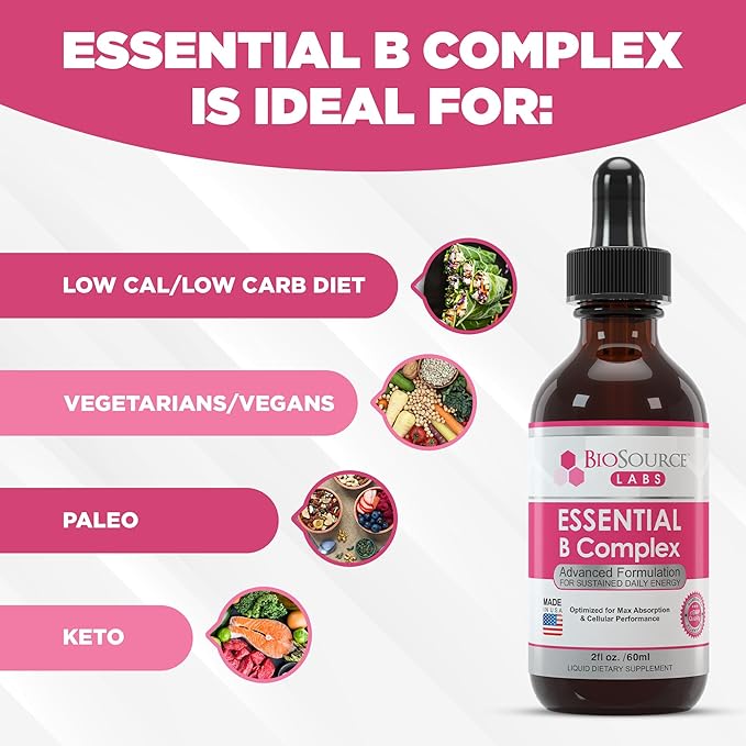 Essential B Complex B12 (2oz (2oz / 60ml Bottle) 60-Day Supply