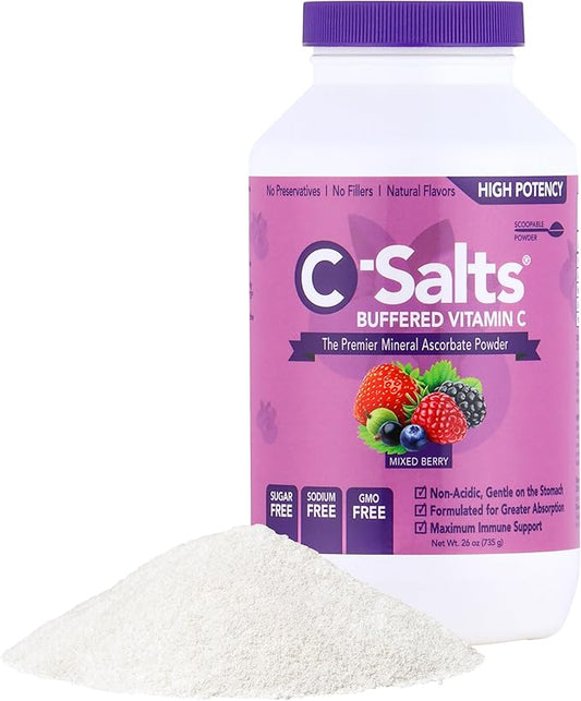 Buffered Vitamin C Powder: Organic Sugar-Free 26oz