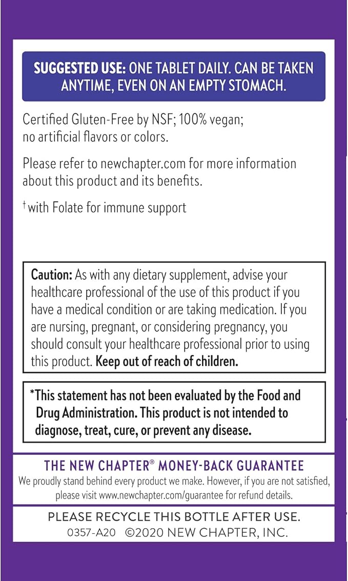 New Chapter Fermented vitamin b complex, 30 Count