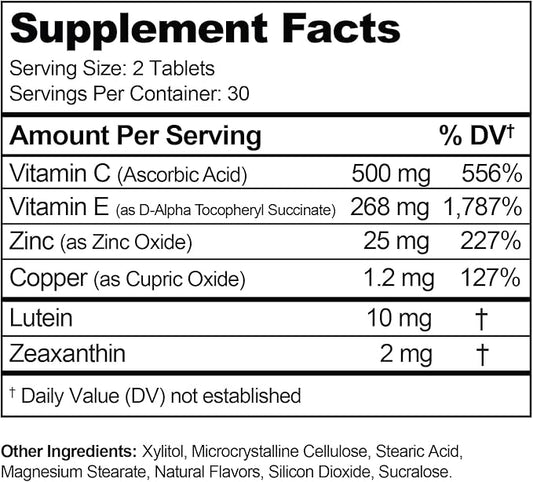 Visual Advantage® Macular Support Chewables – 2 Vitamins 1 Month (60)