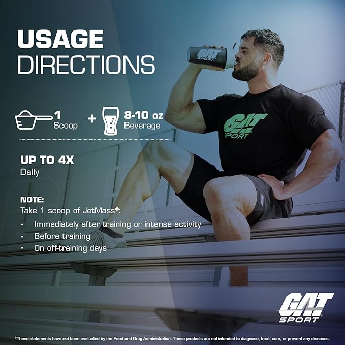 GAT SPORT JetMass Fact-Acting Volumizing Creatine System, 30 Servings (Tropical Ice)