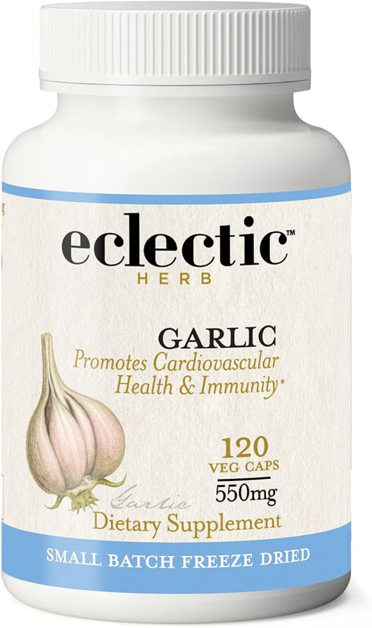 Eclectic Institute Raw Freeze-Dried Non-GMO Garlic Capsules 120 CT