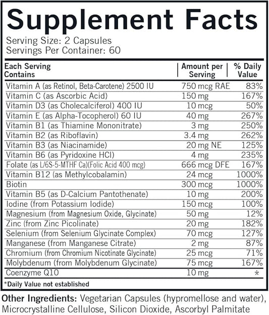 Kirkman - Children's Multivitamin & Mineral 120 Capsules 5-MTHF -
