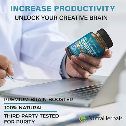 Brain Booster Supplement -"90 Day Supply"-