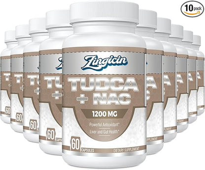 TUDCA with NAC Supplement 1200mg 600 Capsules,Powerful