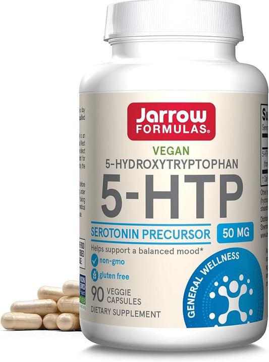 Jarrow Formulas 5-HTP, 100 mg, Serotonin 90 Veggie 90 Day