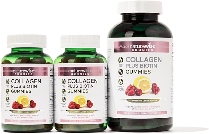 NatureWise Collagen Gummies 1 & 3 Collagen 180 Count[3-Month Count[3-Month Supply]