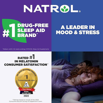 Natrol Melatonin Gummies, Sleep Support for Adults, 10 mg Melatonin Supplement for Sleeping, 90 Strawberry-Flavored Gummies, Up to a 45 Day Supply