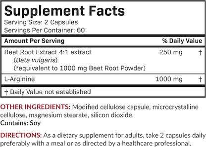 Futurebiotics Beet Root + L-Arginine, Non-GMO, 120 Vegetarian Capsules