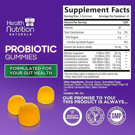 Daily Probiotic Gummies for Women & 5 Billion 120 Gummies