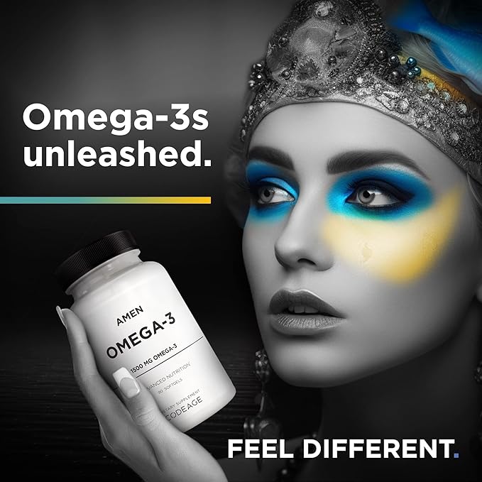 Amen Omega-3 Supplement 1500mg High-Potency 3 - 45-Day Supply 90 Soft