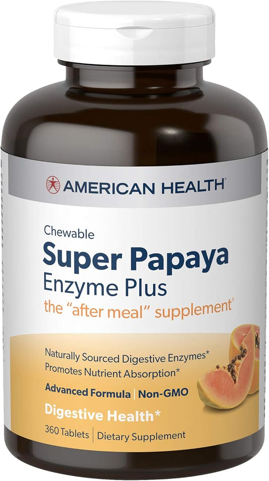 American Health Super Papaya Enzyme Plus 360 Count