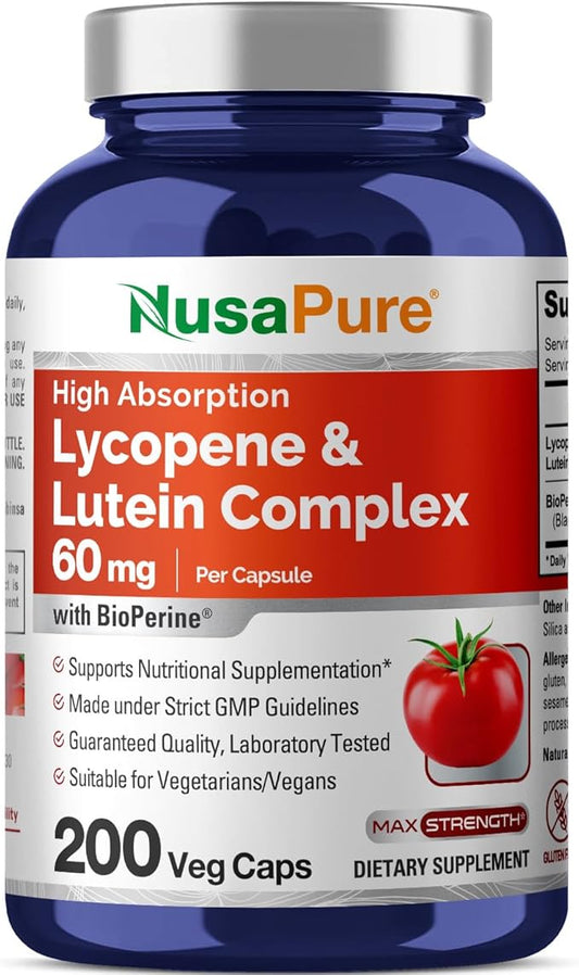 NusaPure Lycopene & Lutein Complex 60mg 200 Veggie