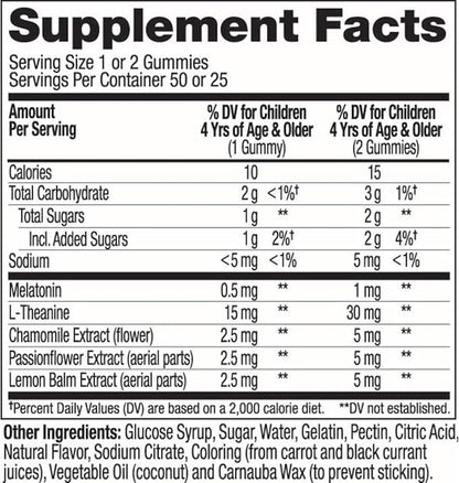 OLLY Kids Sleep Gummy, Occasional Sleep 0.5mg Melatonin, 50 Count