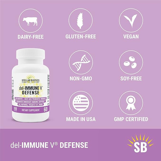 Del-Immune V® Defense by Stellar Biotics, (60 Caps)