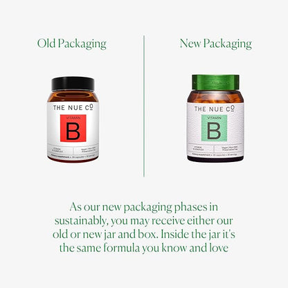 The Nue Co. Vitamin B Supplement, Supports Energy, Promotes Healthy Skin and Hair, Vegan, Gluten Free, 30 Capsules