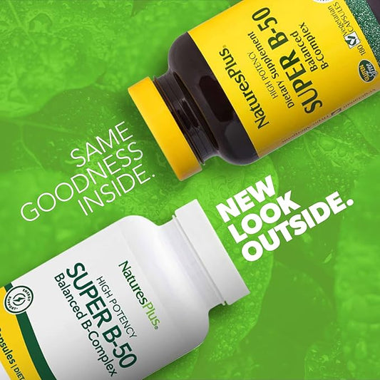 Nature's Plus Super B-50 Balanced B-Complex 180 Vegetarian