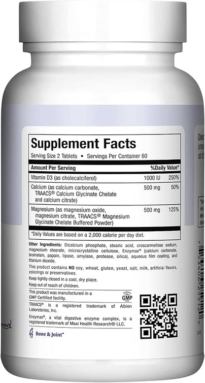 Maxi Health 500 mg Calcium Supplement D3 (1000 (1000 IU) (500 mg) 120 Tablets