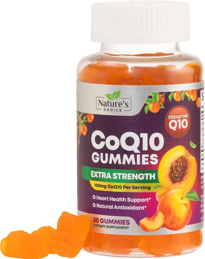 CoQ10 100mg Gummies 3X Better Q10 Vitamins, 10 Supplements, 30 CoQ10 CoQ10 Gummies