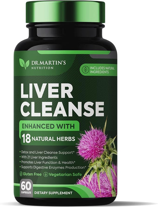 Liver Cleanse Detox & Repair Formula Supplement 21 Ingredients