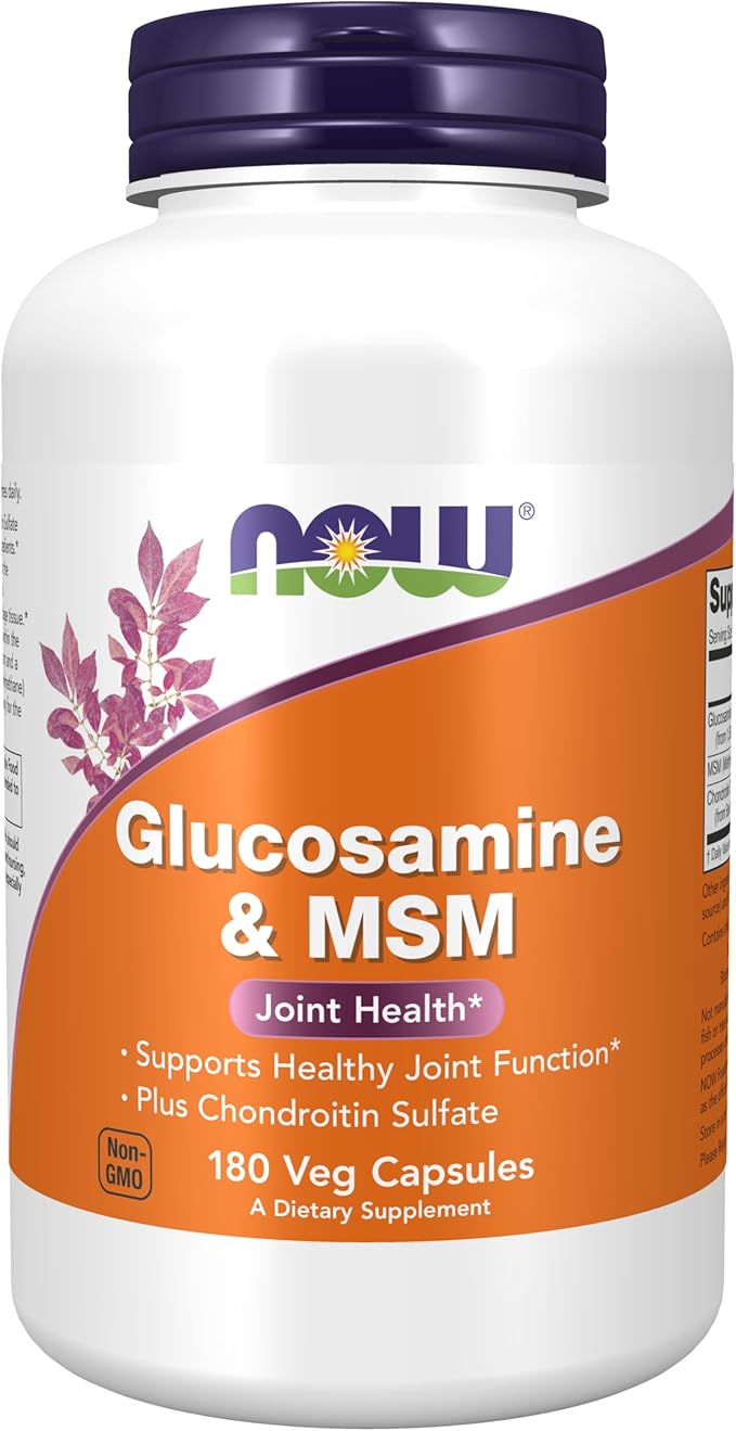 NOW Supplements, Glucosamine & MSM plus 180 Veg