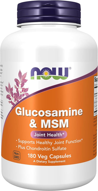 NOW Supplements, Glucosamine & MSM plus 180 Veg