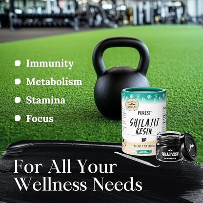 Pure Himalayan Shilajit, High Nutritional Potency, Grade A Shilajit Resin with 85+ Plant-Derived Trace Minerals and Fulvic Acid, Energy & Immune Suport for Men and Women, 3rd Party US Lab Tested (30g)