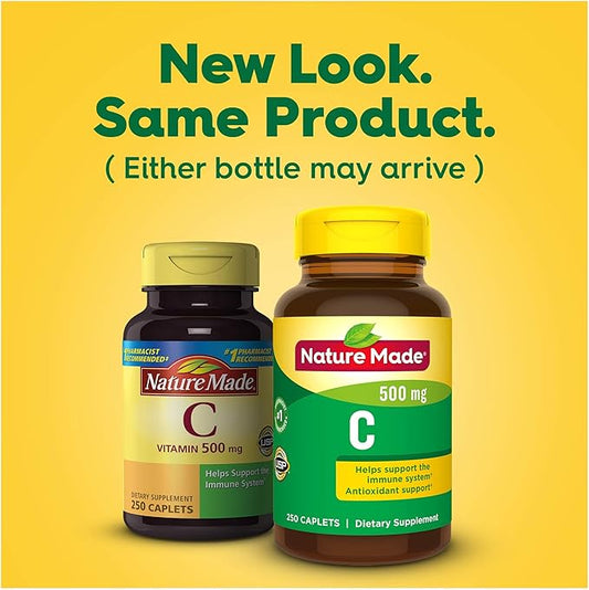 Nature Made Vitamin C 500 mg, Dietary Supplement for Immune Support, 250 Tablets (Pack of 3)
